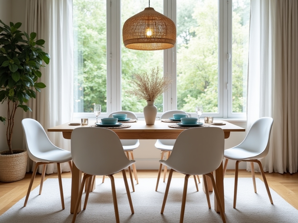 İskandinav tarzı yemek odası